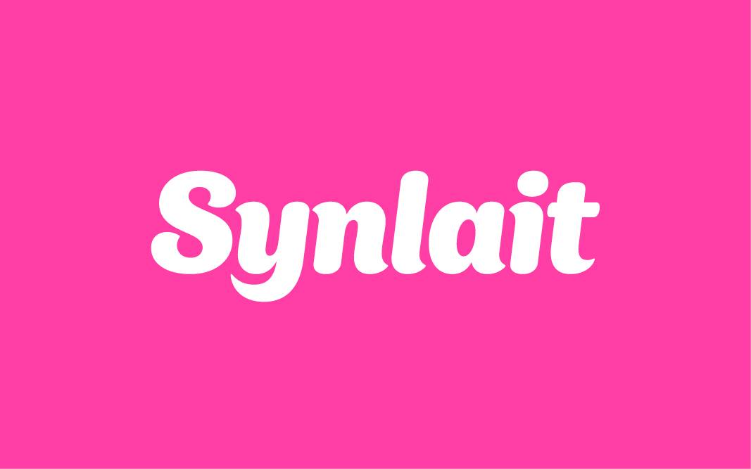 Synlait logo with background Pink